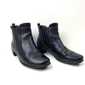 Ecco Ankle Boots Booties Black Leather 36